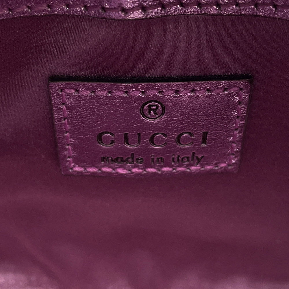 GUCCI Jackie 1961 Nanobag MetalicPink760249 Leather