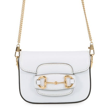 GUCCI Horsebit 1955 Nanobag White760253 Leather