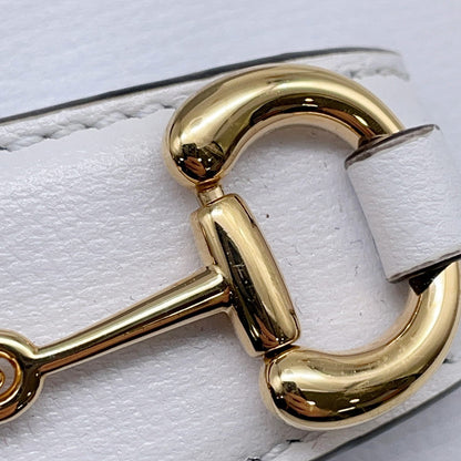 GUCCI Horsebit 1955 Nanobag White760253 Leather