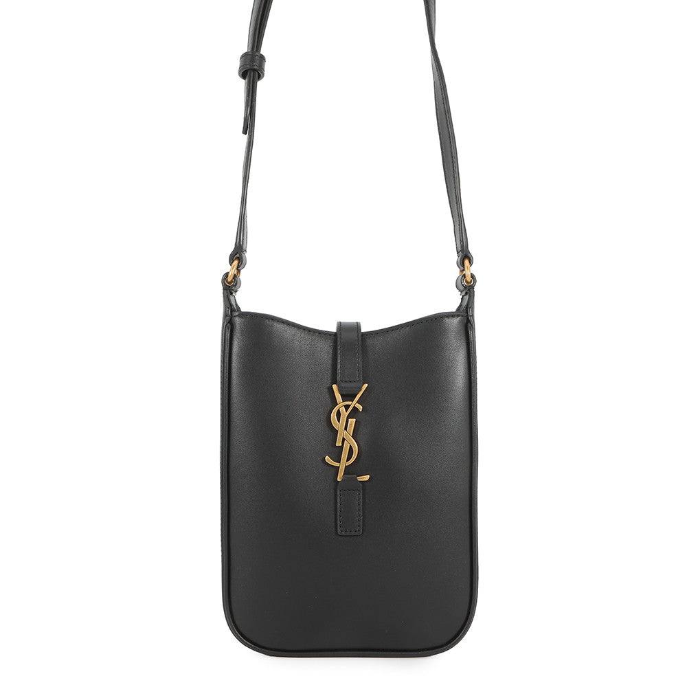 SAINT LAURENT PARIS Mini Vertical Black735214 Leather