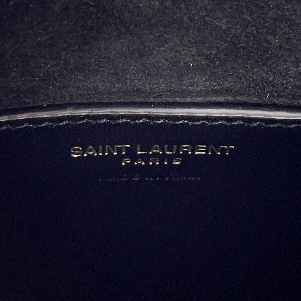 SAINT LAURENT PARIS Mini Vertical Black735214 Leather