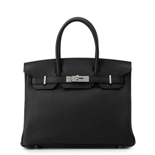 HERMES Birkin Black Togo Leather Size 30