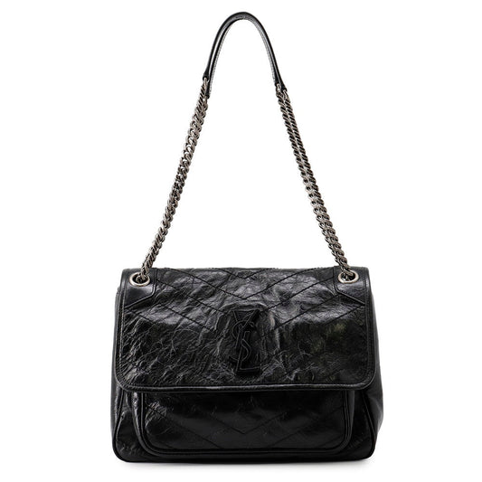 SAINT LAURENT PARIS Niki ChainShoulder Bag Black6331580EN041000 Vintage Calf Leather Size Medium