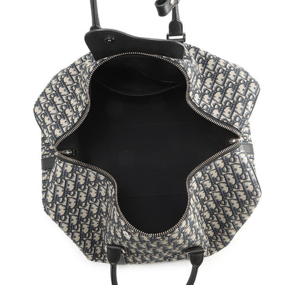 Dior Oblique Jacquard Lingot 2-Way Travel Bag Beige/Navy1ADDU115YKY_H27E Canvas Leather Size 50