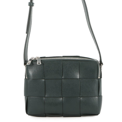 Bottega Veneta Maxi INTRECCIATO Shoulder Bag Dark Green Leather