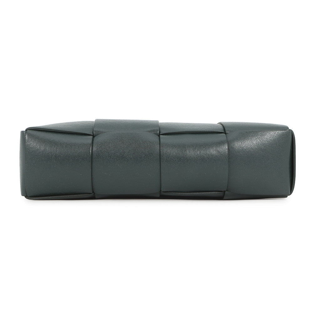 Bottega Veneta Maxi INTRECCIATO Shoulder Bag Dark Green Leather