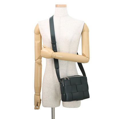 Bottega Veneta Maxi INTRECCIATO Shoulder Bag Dark Green Leather