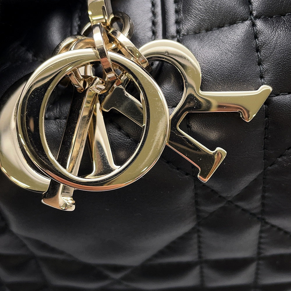 Dior Macrocannage To Jules Handbag BlackM2821OSNW_M900 Leather Size Medium