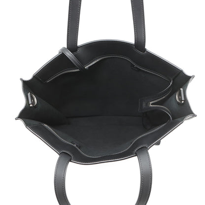 Valentino Garavani VLTN Logo Rock Studded Tote Bag Black Leather
