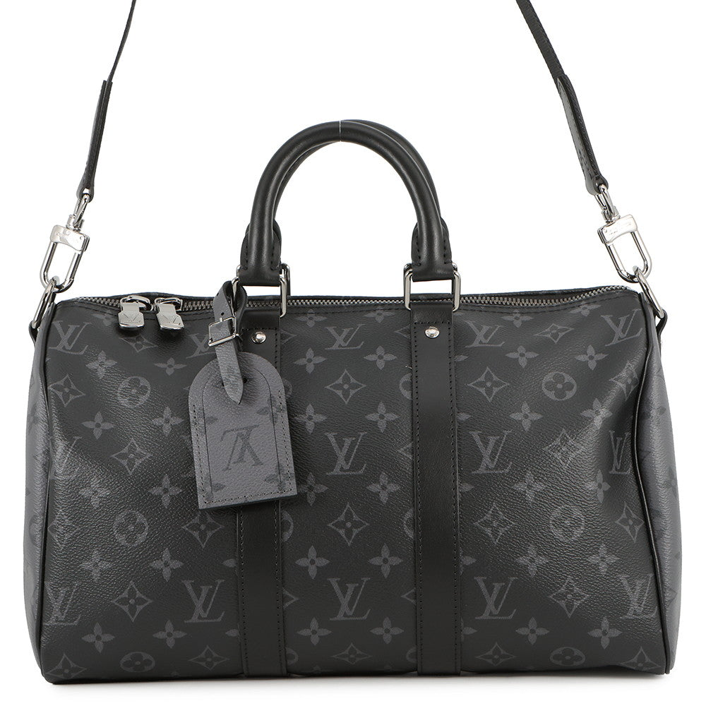 LOUIS VUITTON Keepall Bandouliere NoirM46655 Monogram Eclipse Monogram Eclipse Reverse Size 35