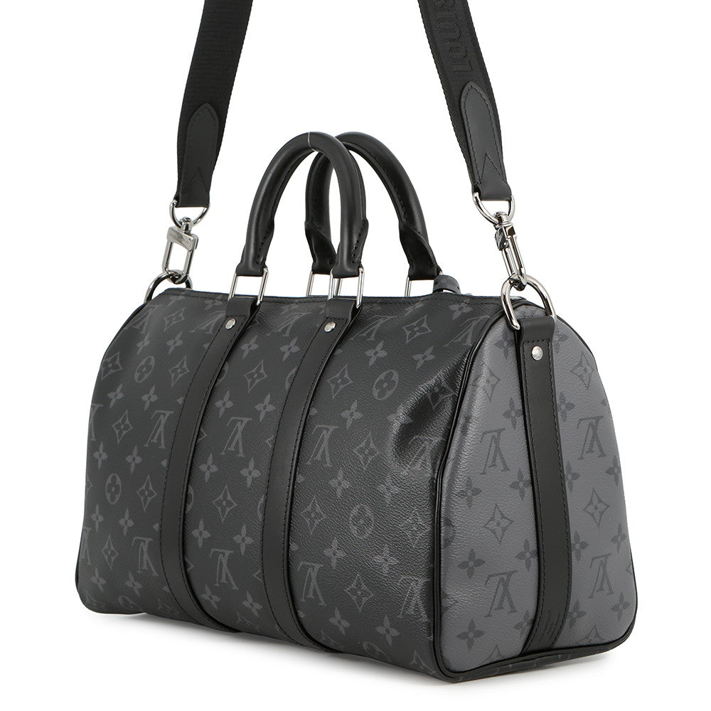 LOUIS VUITTON Keepall Bandouliere NoirM46655 Monogram Eclipse Monogram Eclipse Reverse Size 35
