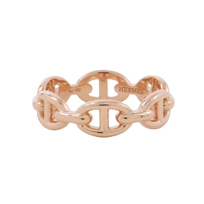 HERMES Chaine d'Ancre Anchene Ring Size PM/54/#14 18K Pink Gold
