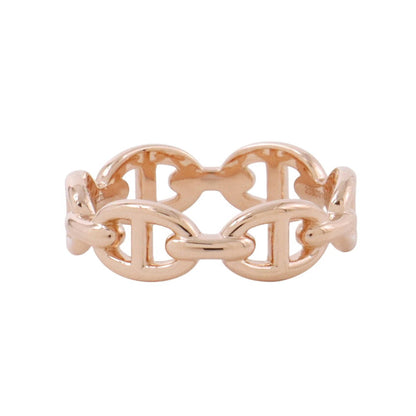 HERMES Chaine d'Ancre Anchene Ring Size PM/54/#14 18K Pink Gold