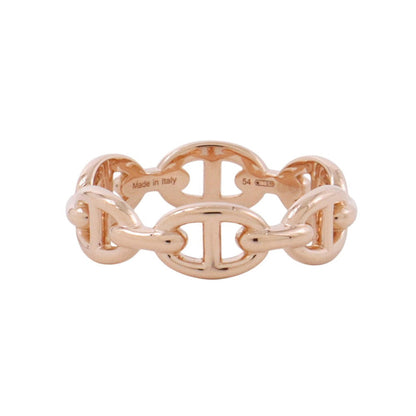HERMES Chaine d'Ancre Anchene Ring Size PM/54/#14 18K Pink Gold