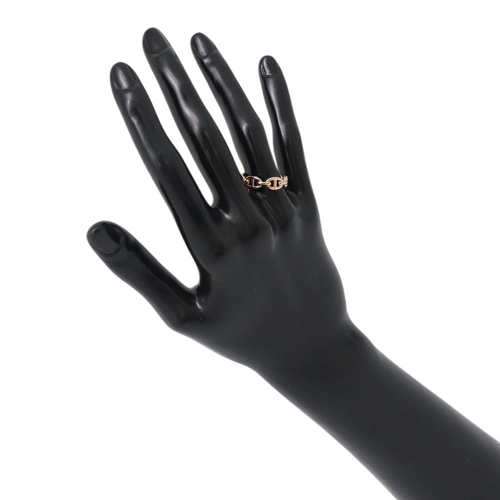 HERMES Chaine d'Ancre Anchene Ring Size PM/54/#14 18K Pink Gold