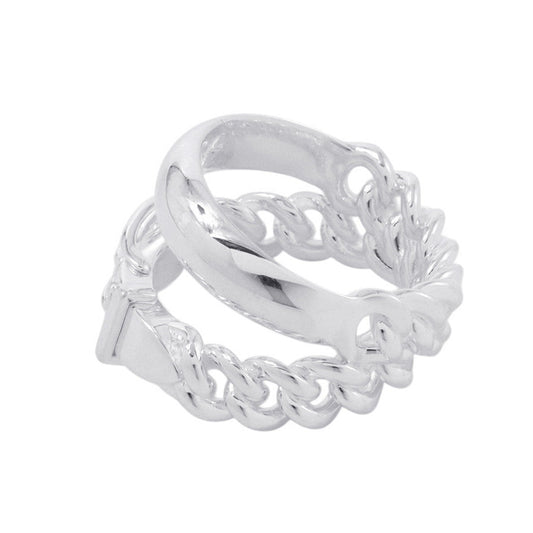 HERMES BoucleSellier Inflexible Ring Size 55/#15 SV925