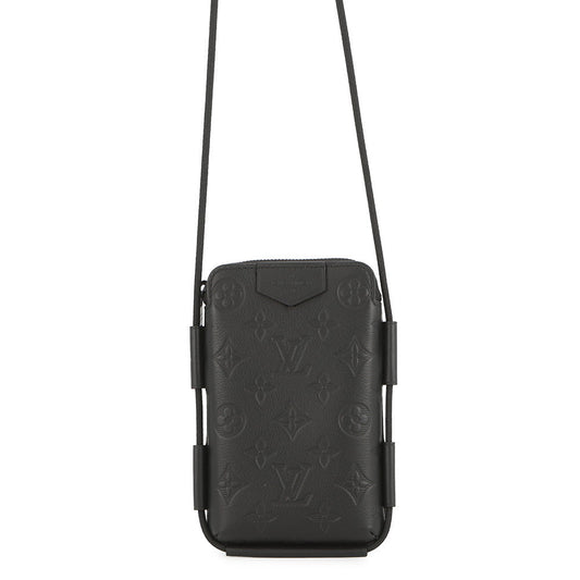 LOUIS VUITTON Lace-up Pouch NoirM12601 Monogram Shadow