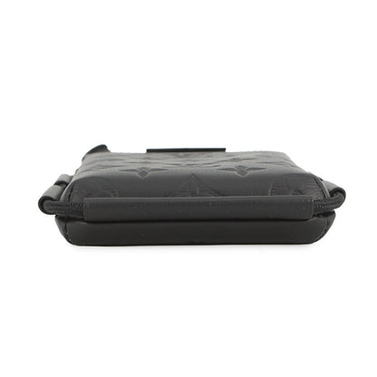 LOUIS VUITTON Lace-up Pouch NoirM12601 Monogram Shadow