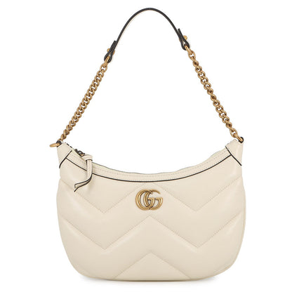 GUCCI GG Marmont ChainShoulder Bag Ivory777263 Leather Size Small
