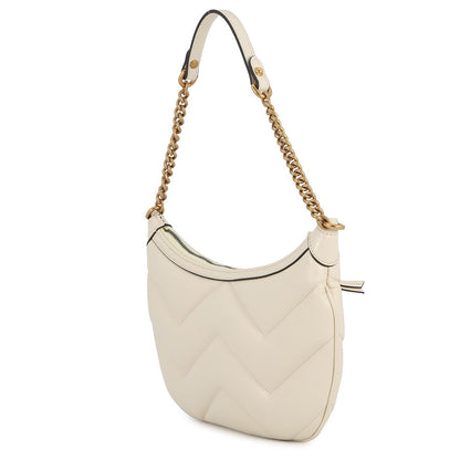 GUCCI GG Marmont ChainShoulder Bag Ivory777263 Leather Size Small