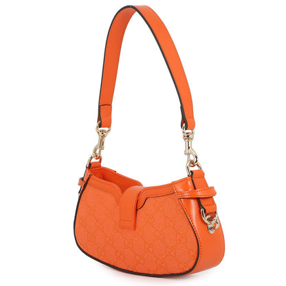 GUCCI Moonside Shoulder Bag Orange786035 GG Canvas Leather Size Mini