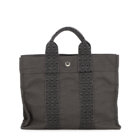 HERMES Her Line Tote Gray Canvas Size PM
