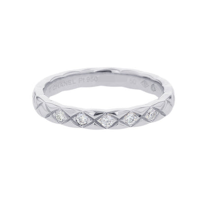 CHANEL Coco Crush Collection Wedding Rings Size Small 50/#10J11355 Pt950