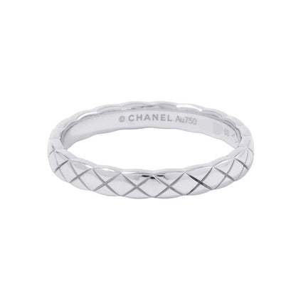 CHANEL Coco Crush Collection Ring Size 60/#20 MiniJ11793 18K White Gold
