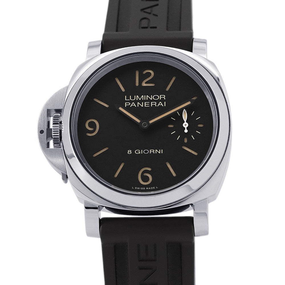 PANERAI Luminor Destro Otto Giorni W44mm Stainless Steel Cowchuck Black DialPAM01655