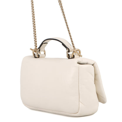 GUCCI GG Milano Top Handle Chain Shoulder Bag White806017 Leather