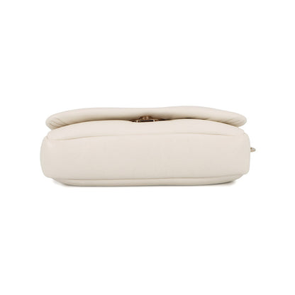 GUCCI GG Milano Top Handle Chain Shoulder Bag White806017 Leather