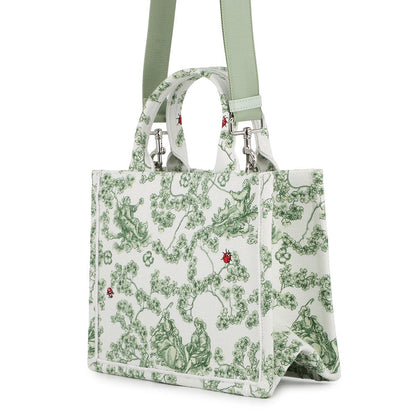 Dior Book Tote Toile de Jouy Clover/Ladybug White/GreenM1404PEHR_M28I Canvas Size Small
