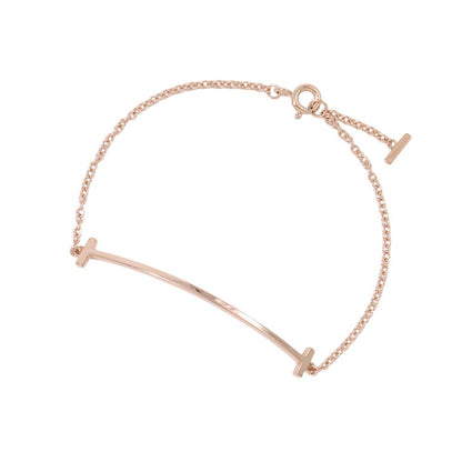 TIFFANY&Co. T Smile Bracelet Size Small60150768 18K Pink Gold