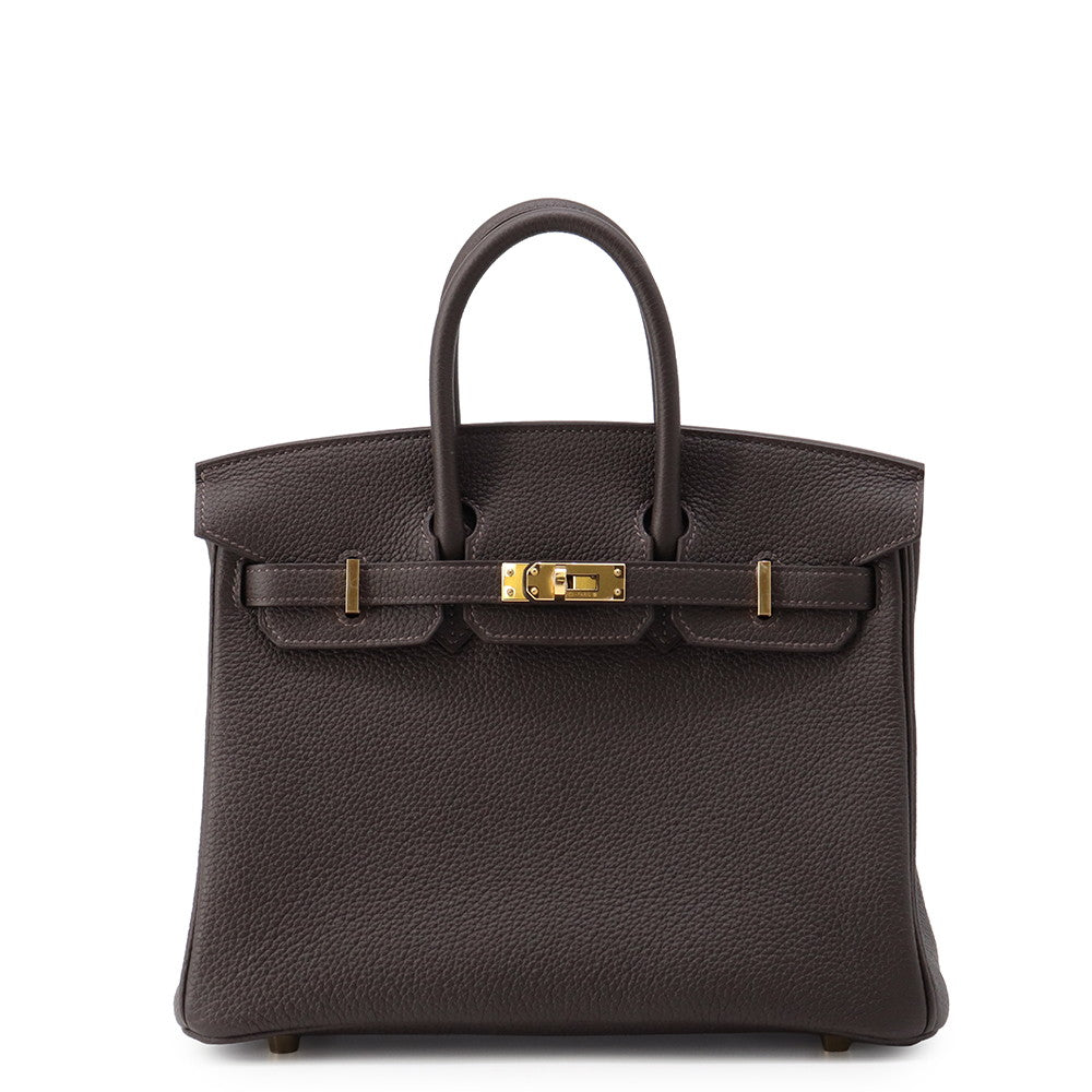 HERMES Birkin Be Blanc Togo Leather Size 25