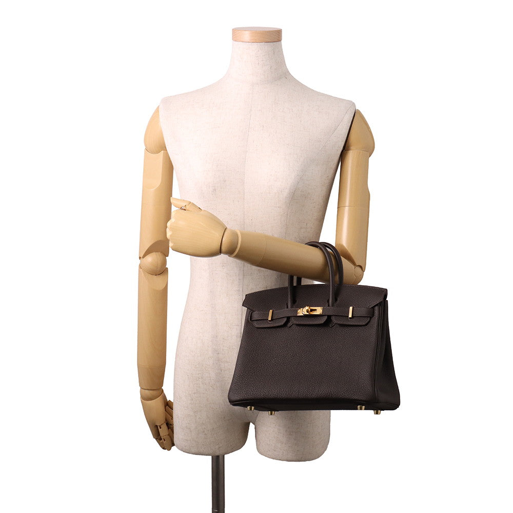 HERMES Birkin Be Blanc Togo Leather Size 25