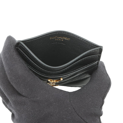 SAINT LAURENT PARIS Cassandra Matelassé Card Case Black423291AAA441000 Lambskin