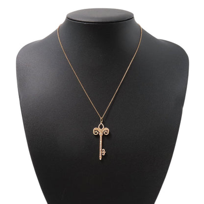 TIFFANY&Co. Fleur de Lis Key Necklace 18K Pink Gold