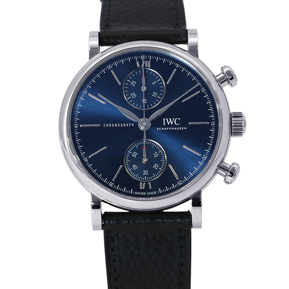 IWC IWC Portofino Chronograph 39 Laureus Sports for Good, Limited Edition of 1000 Pieces Worldwide W39mm Stainless Steel Leather Blue DialIW391408