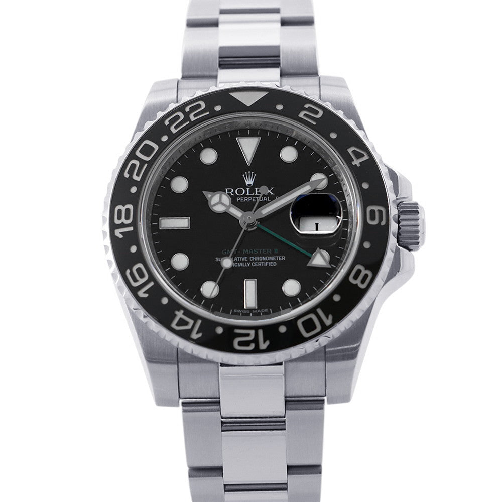 ROLEX GMT MasterII W40mm Stainless Steel Black Dial116710LN