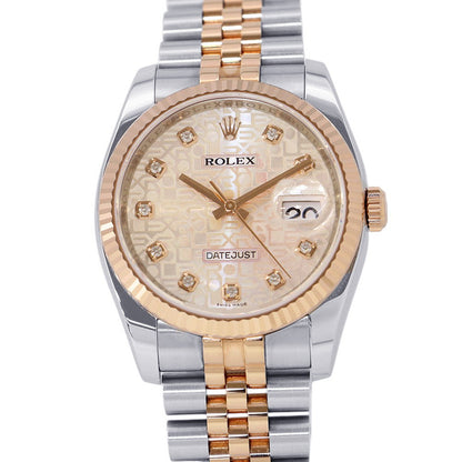 ROLEX Datejust W36mm Stainless Steel K18PG Pink Con Pewter Dial116231G