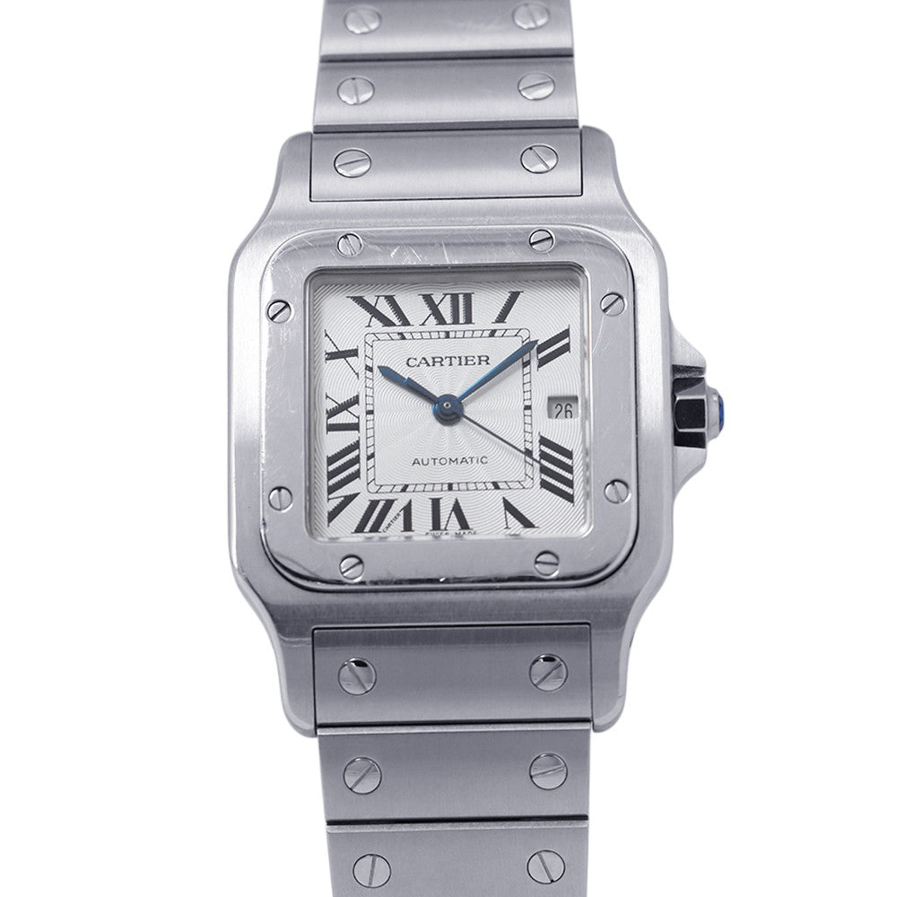 CARTIER Santos Garbe H40mm×W29mm Stainless Steel Silver DialW20055D6