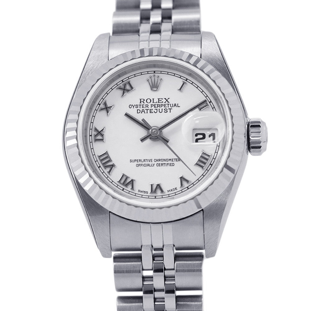 ROLEX Datejust W26mm Stainless Steel K18WG White Dial79174