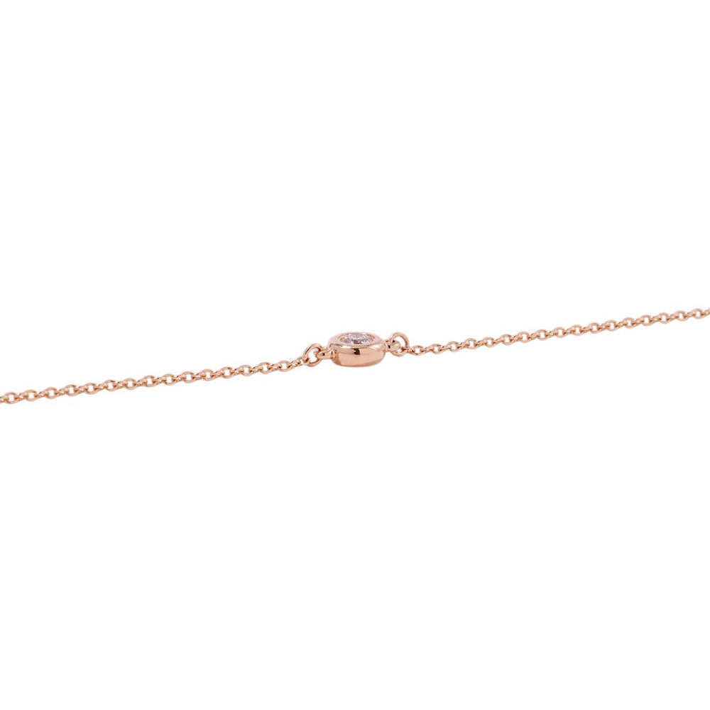 TIFFANY&Co. Elsa Peretti Diamond by the Yard Bracelet 18K Pink Gold