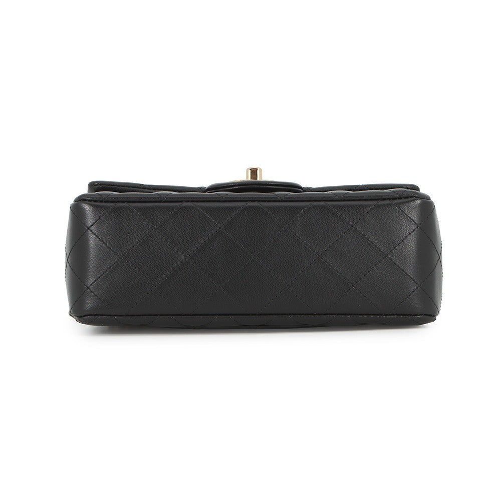CHANEL Mini Matelasse ChainShoulder Bag BlackA69900 Lambskin Size 20