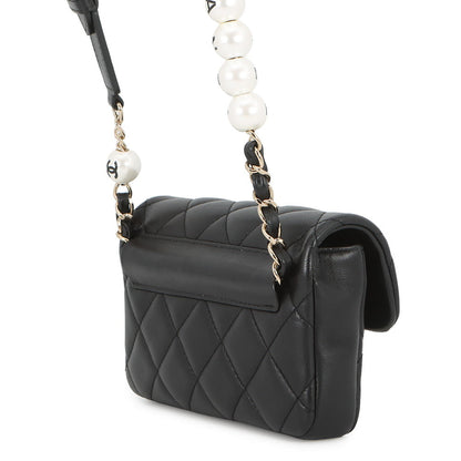 CHANEL Mini Matelasse Black Lambskin