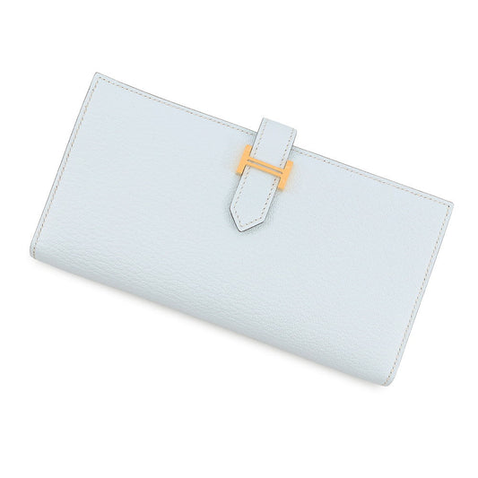 HERMES Beansufla Blue Brum Chevre Myzore Goatskin