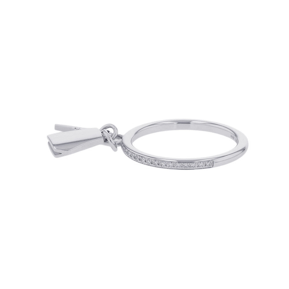 HERMES Kelly・Clochette Ring Size PM/49/#9 18K White Gold