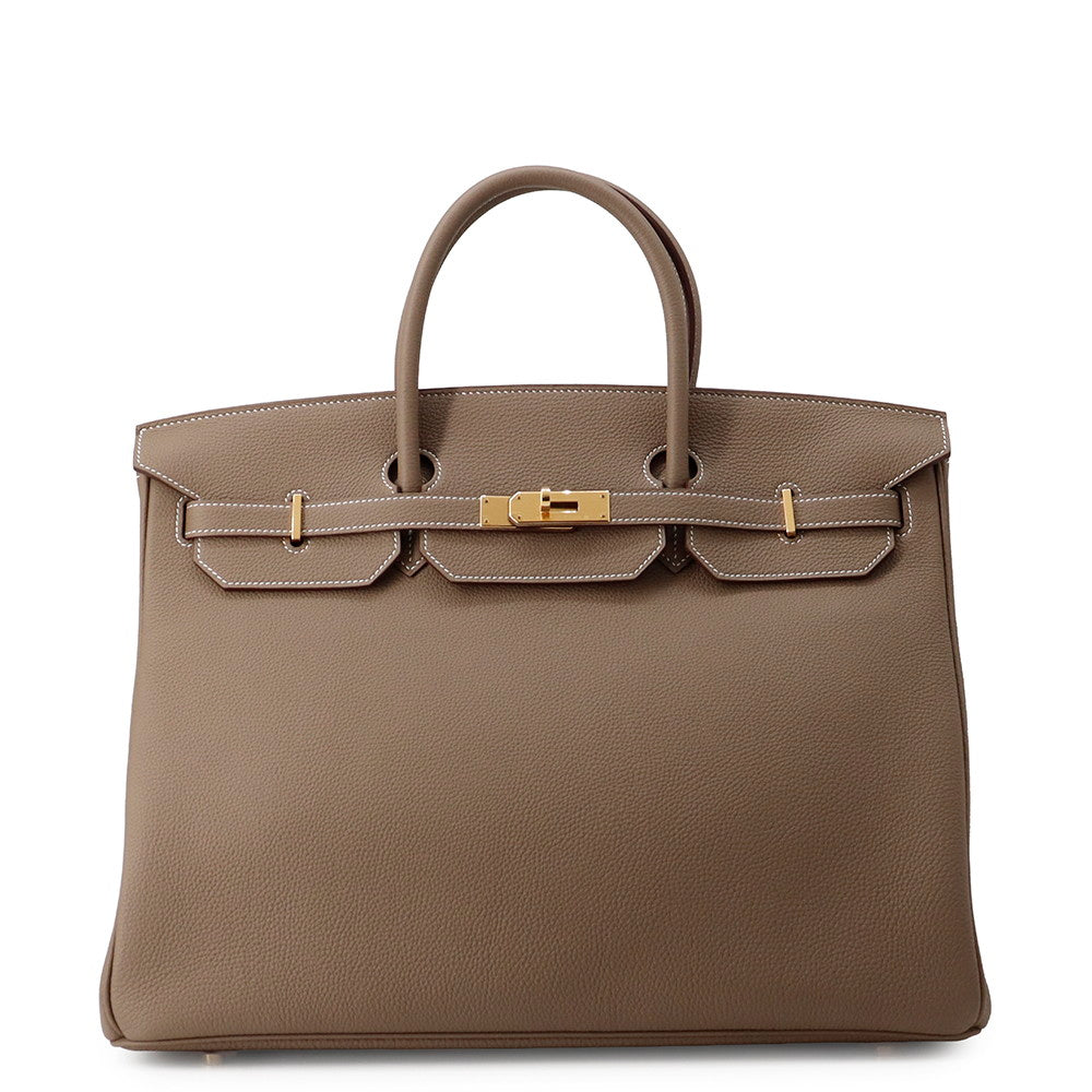 HERMES Birkin Etoupe Togo Leather Size 40