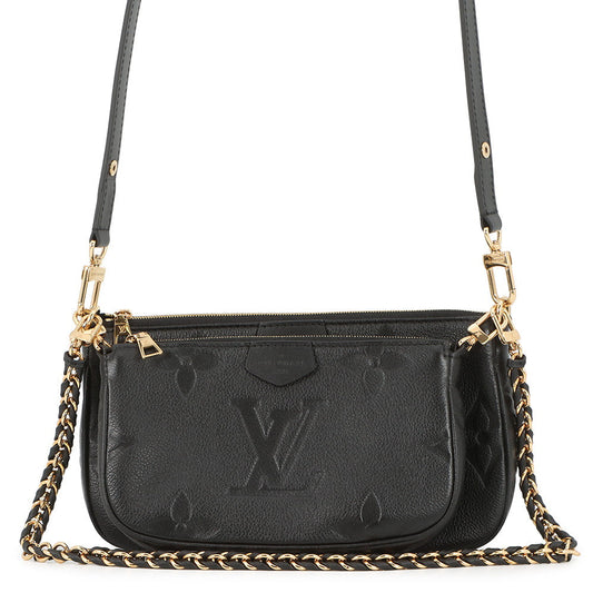 LOUIS VUITTON Multi Pochette Accessoires NoirM80399 Monogram Empreinte Leather