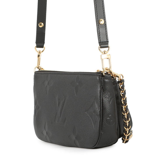 LOUIS VUITTON Multi Pochette Accessoires NoirM80399 Monogram Empreinte Leather